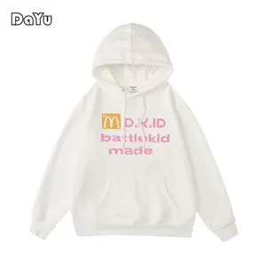 章若楠明星同款美式复古连帽卫衣加绒加厚女2025秋冬宽松高街外套
