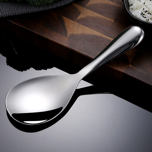 304 stainless steel rice spoon, exquisite large spoon for serving rice, household rice spoon, thickened non-stick rice spoon, serving spoon