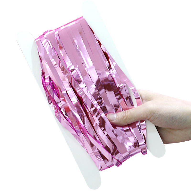 Decoración del banquete de boda lluvia cortina de seda globo de cumpleaños foto de fondo pared vestir lluvia cinta de seda tira de lana al por mayor