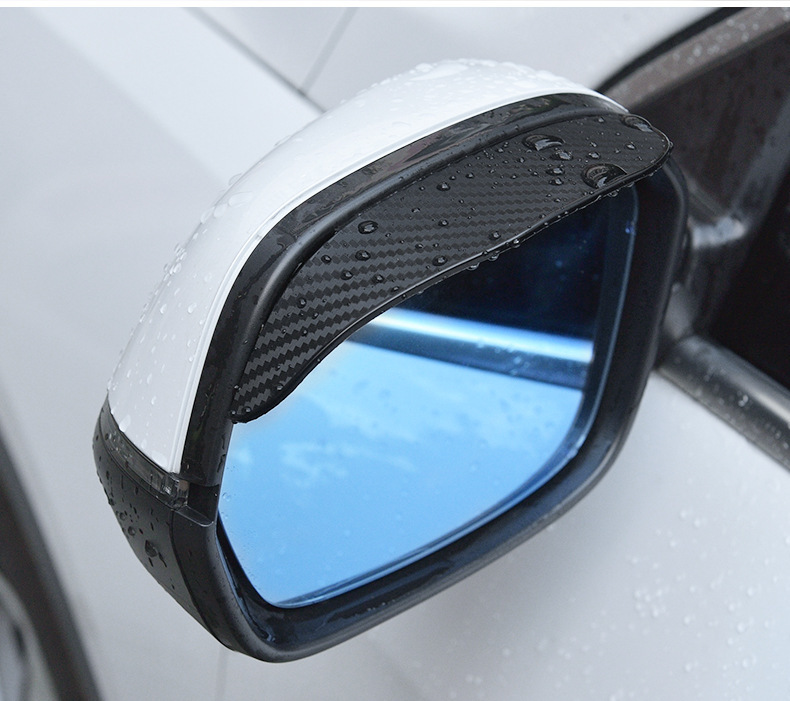 Car Rearview Mirror Carbon Fiber Rain Eyebrow Visor for Dacia
