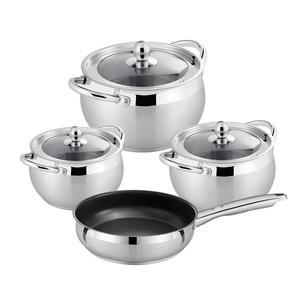 18 - 20 - 24 - 24cm manzana de 4 piezas de acero inoxidable conjunto de paneles de exportación logotipo personalizado del cliente