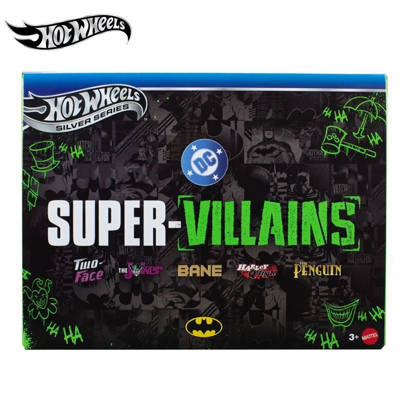 Hot Wheels Silver Label High Quality 5-Piece DC Super Villain Batman Theme Alloy Car Model Set Toy JNN44 Hot Wheels Silver Label High Quality 5-Piece DC Super Villain Batman Theme Alloy Car Model Set Toy JNN44