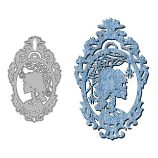 Halloween Skull Lady Mirror Knife Mold Handmade Paper Art Carbon Steel Knife Mold Pendant Handbag Decoration Embossing Knife Mold Wholesale
