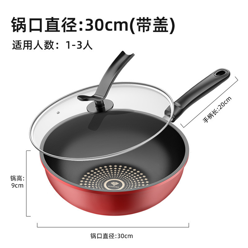 Wok de 30 cm + tapa templada