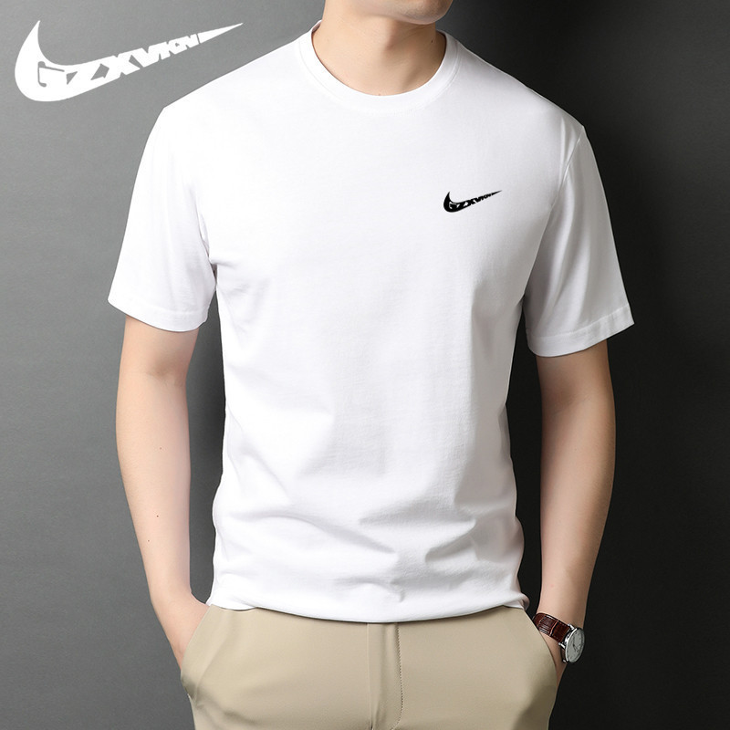 Men's 2024 Summer Short-sleeved T-shirt Men's Couples Same Style Fashion Simple Sports Casual Round Neck Top T-shirt Women