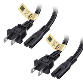 UL1.5米纯铜美标电源线美式两芯带插头线 SPT-2美规裸线尾连接线