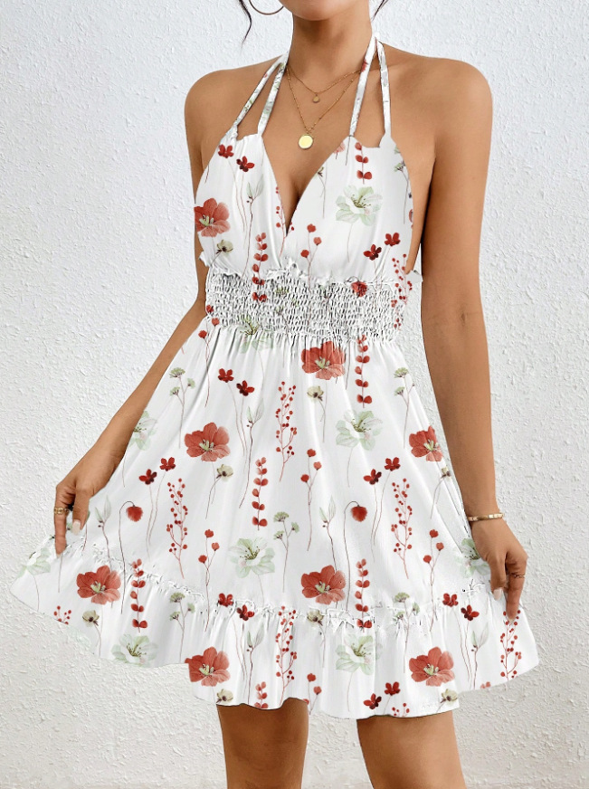 Floral A-line Dress Image 5