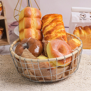 Pu material wet soft slow rebound simulation bread food props kneading decompression model decompression croissant twist bread