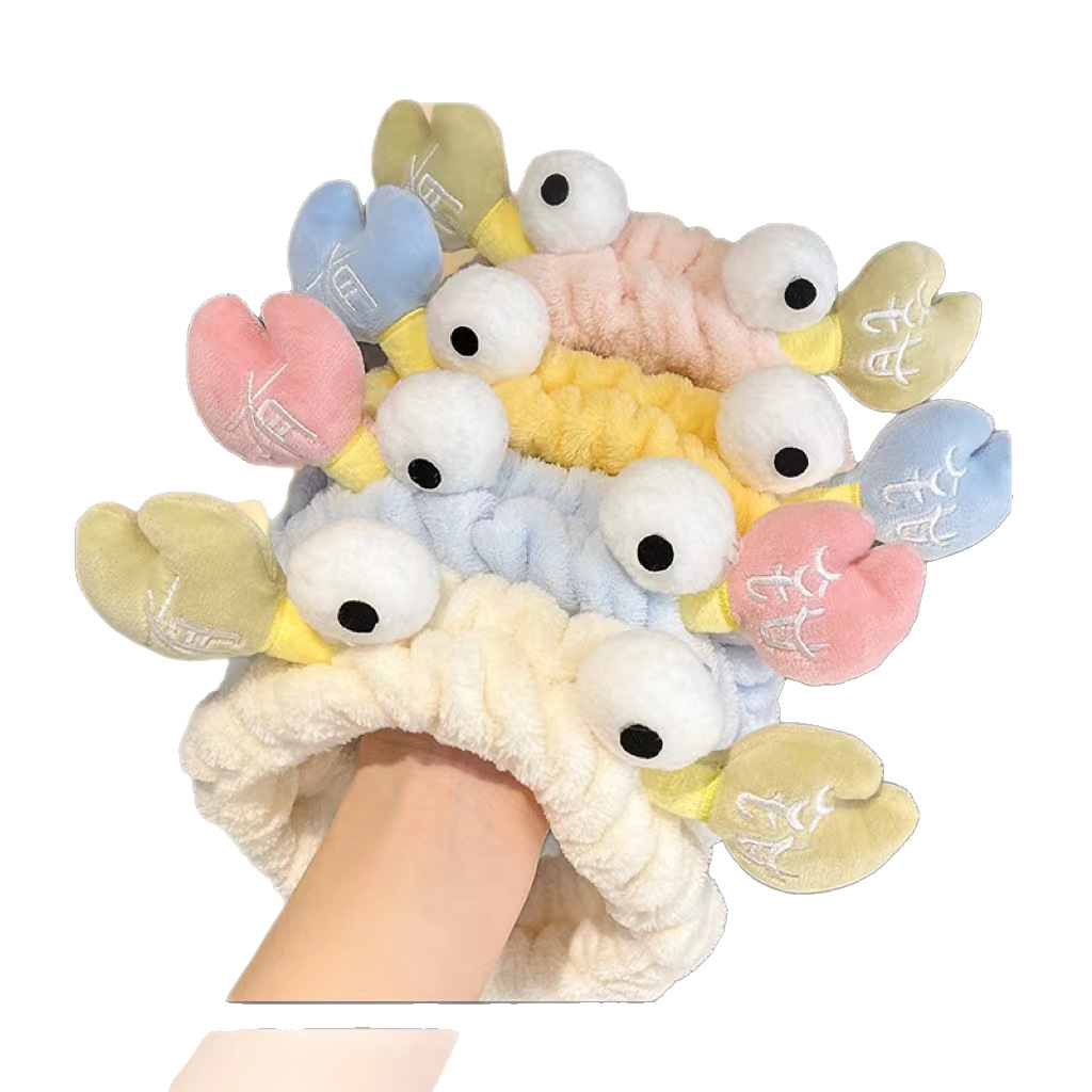 Peluche de felpa, banda para el cabello, banda para el cabello, máscara para mujeres, tocado para el lavado de cara, diadema impermeable y a prueba de humedad, banda para el cabello, accesorios para el cabello