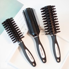 日本直髮捲發梳子氣囊按摩梳排骨梳美發圓筒滾梳豬鬃毛吹風造型