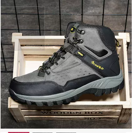 秋冬新款跨境大码户外登山鞋男士高帮保暖休闲工作徒步鞋现货批发
