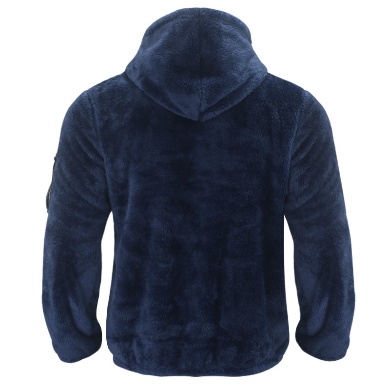 Men's Hooded Jacket Double Sided Arctic Velvet Warm Autumn Winter_voghion.com