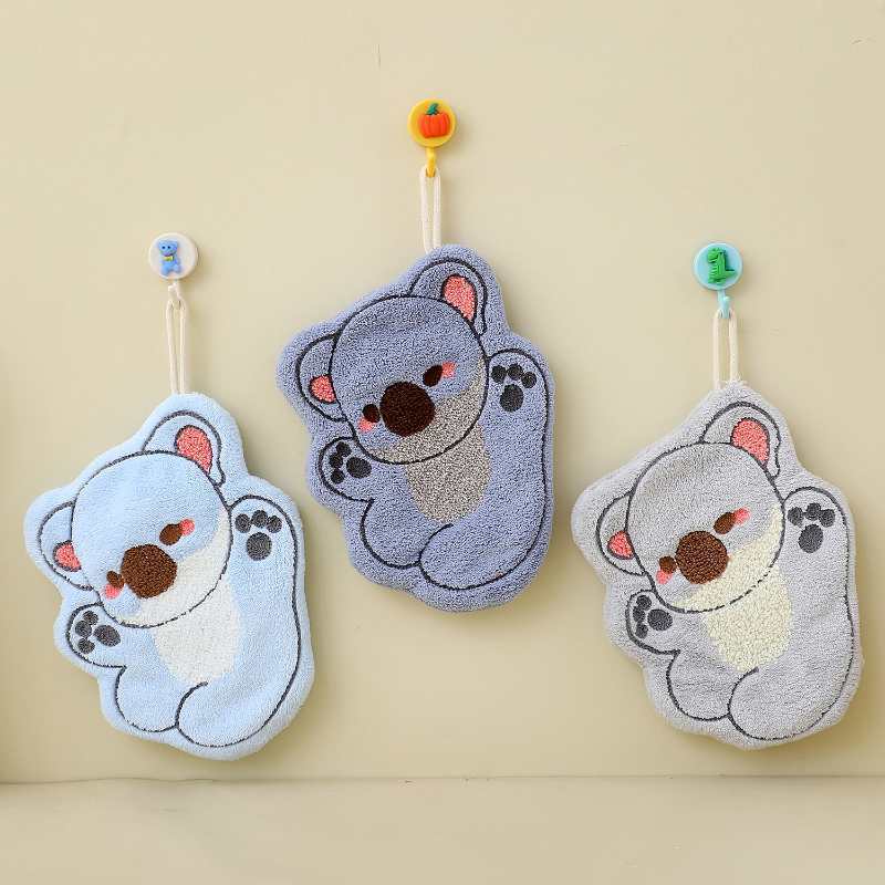 Cross-Border Trendy Koala Hand Towel Cartoon Cute Absorbent Towel Baby Hand Towel Can Be Hung Thickened Coral Velvet Towel Cross-Border Trendy Koala Hand Towel Cartoon Cute Absorbent Towel Baby Hand Towel Can Be Hung Thickened Coral Velvet Towel