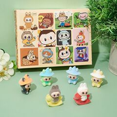 Labubu Dongdongle 子供時代の屋台 ブラインドボックス 学生 女の子 誕生日プレゼント 女の子と男の子向け ポケポケ ドンゴル