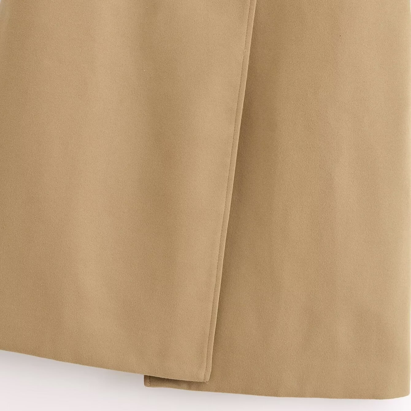 Women's clothing 2024 summer new item camel short scarf woolen coat jacket_voghion.com