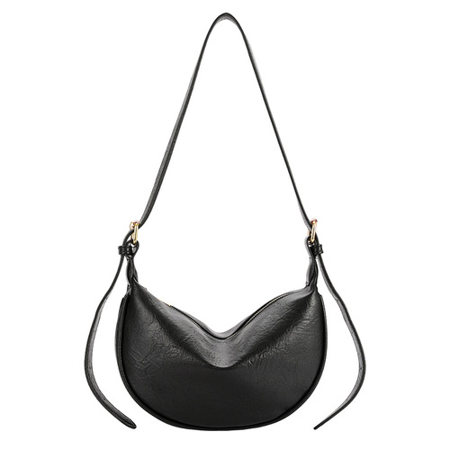 2024 Spring New Large Capacity Bags for Women: Fashionable and Simple Single Shoulder Striped Crossbody Bag and Underarm Triangle Bag