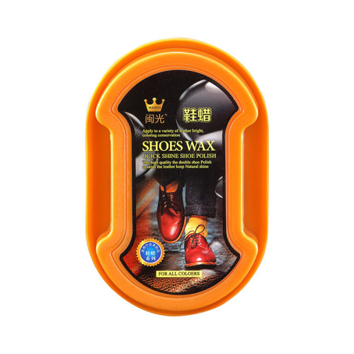Shoe polish and brush integrated sponge shoe cleaner, colorless universal leather shoe cleaner, dedicated shoe wax for cleaning and maintenance