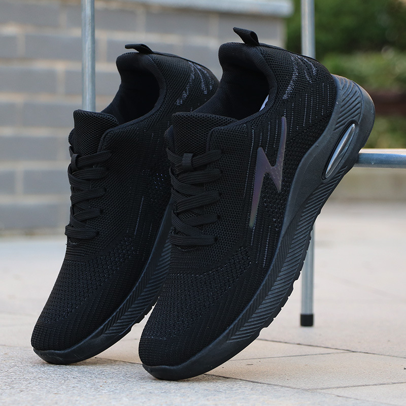 Scarpe da corsa casual da uomo sportive autunnali resistenti all'usura e antiscivolo, tutte scarpe in rete nere, da uomo_voghion.com