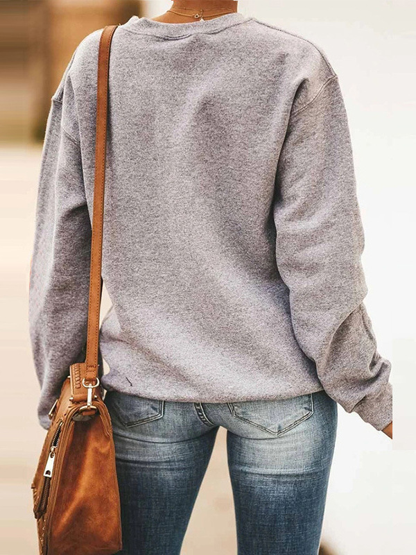 Europa y los Estados Unidos de la nueva ropa de mujer otoño y invierno chaqueta casual camisa manga larga dibujos animados extraños cabello verde ropa de Navidad mayorista image 2