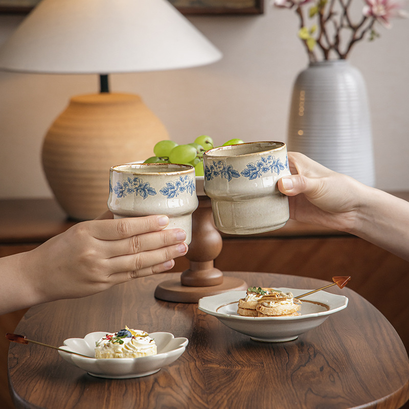 Característica forma de calabaza, cerámica retro, taza sin asa, taza de té personalizada, taza de mano japonesa, taza de sake, exportación transfronteriza