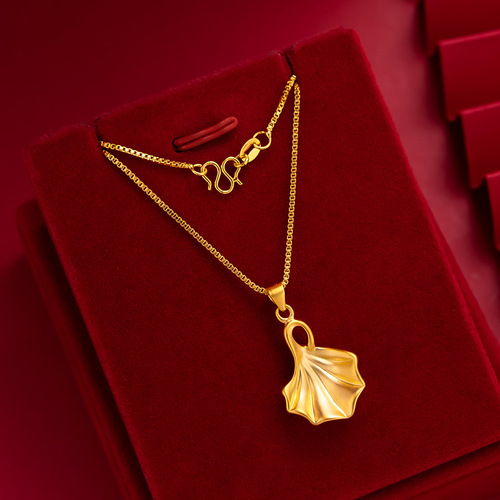 Seiko Vietnamese Sand Gold Leaf Pendant Women's Boutique Pinduoduo Ginkgo Leaf Necklace Pendant