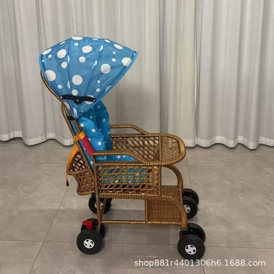 Carriola de Bebé Reclinable de Tubo Galvanizado, Ligera con Doble Amortiguación para Uso Interior y Exterior image 5