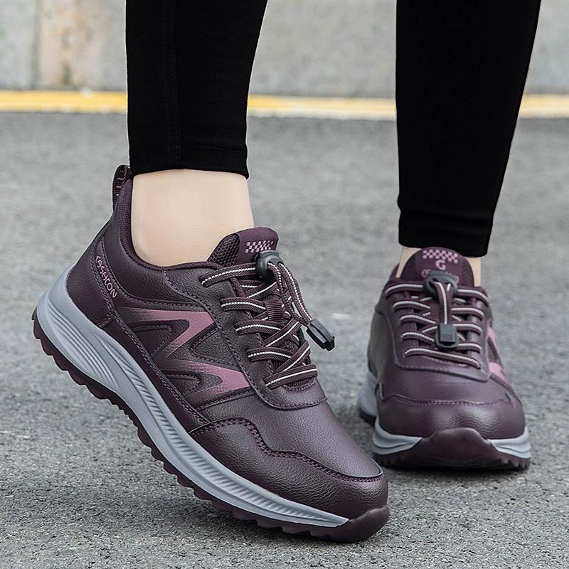 Строить женские туфли для пожилых женщин подлинные осенние кроссовки, замедленные кроссовки, обувь для ходьбы, удобная обувь для мамы