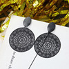 Black silver needle, earrings, silver 925 sample, European style