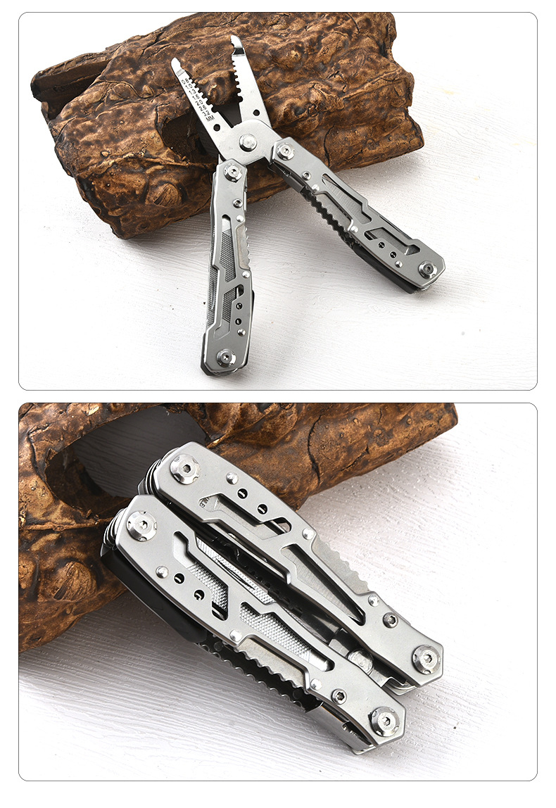 All-Steel Multi-Function Combination Vise Folding Pocket Knife Home Outdoor Emergency Tool Pliers_voghion.com