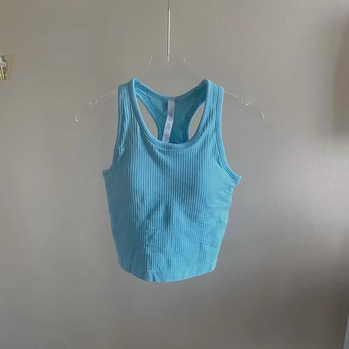 Pink lychee red women's short gathered high-elastic skin-friendly yoga fitness sports suspender tank top for outer wear