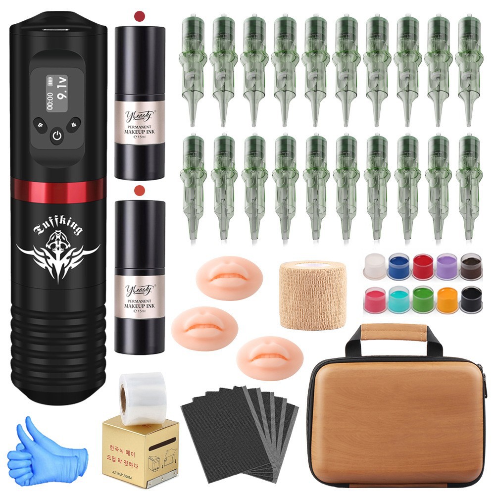 Set de tatuaje Tuffking, máquina recargable todo en uno para tatuajes de cejas, labios y tatuajes, equipo de belleza multifuncional transfronterizo.