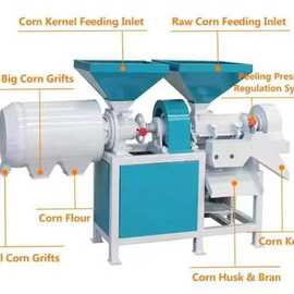 定制玉米脱皮制糝机清粮洗麦磨面一体机生产线小麦稻谷碾米粉碎机