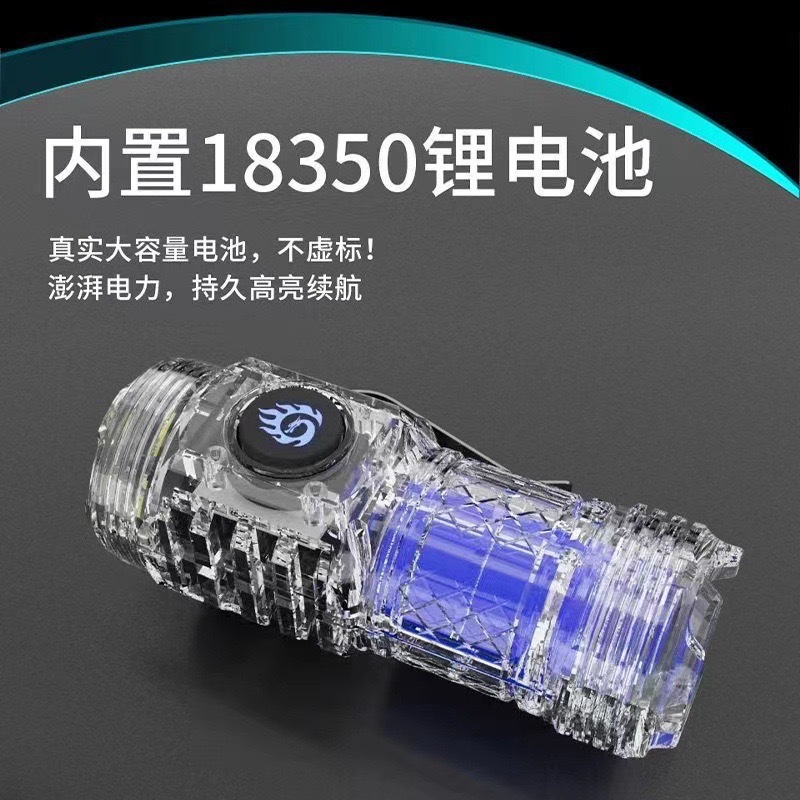 Tres ojos pequeños monstruos linterna de luz super brillante mini portátil led imán multifuncional cargar fuera del hogar usuario