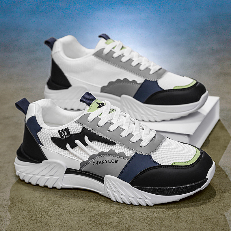 Zapatos de hombre verano 2026 nuevos zapatos deportivos al aire libre, zapatos de malla transpirables ligeros, suela gruesa y resistente al desgaste.