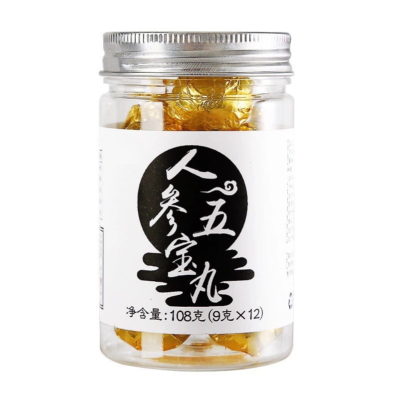 Ginseng Five Treasures Pills 108g Bottle Ren Shen Wu Bao Wan Herbal Wellness Pills Daily Tonic overview