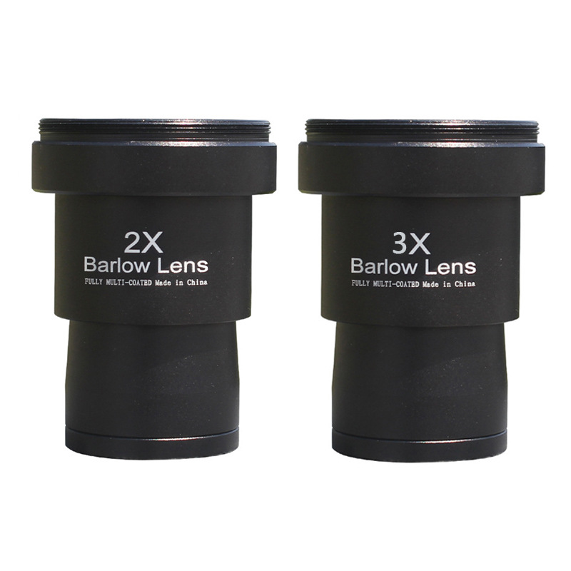 黑狗系列天文望远镜配件2X 3X增倍镜1.25英寸2倍巴洛镜 不带螺纹