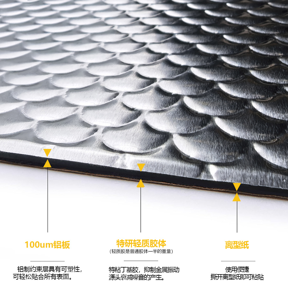 Amazon Lightweight Car Soundproofing and Shock-Absorbing Plate, Noise-Reducing and Anti-Vibration Plate, Shock-Absorbing Pad, Environmentally Friendly Butyl Rubber Damping Sheet