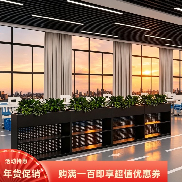 Clothing factory flower stand, iron flower box, workshop corridor fence, partition, office image wall, landscape flower pot, indoor flowers