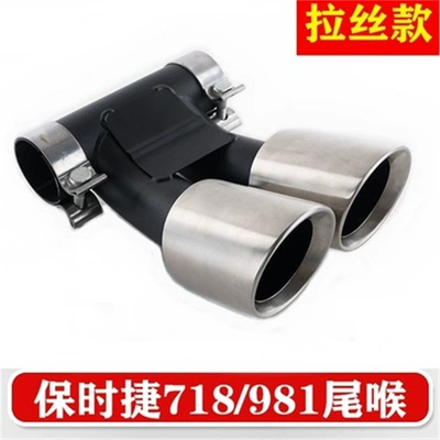 Suitable for Porsche Cayenne Exhaust pipe - 718981-brushed-style