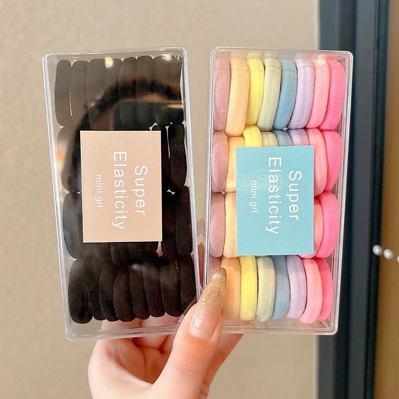 Niños elásticos no lastiman el cabello de la banda de goma de cabello de niñas adornos para el cabello de bebé cabello de pulgar de color anillo de cabello de cabello de cabello