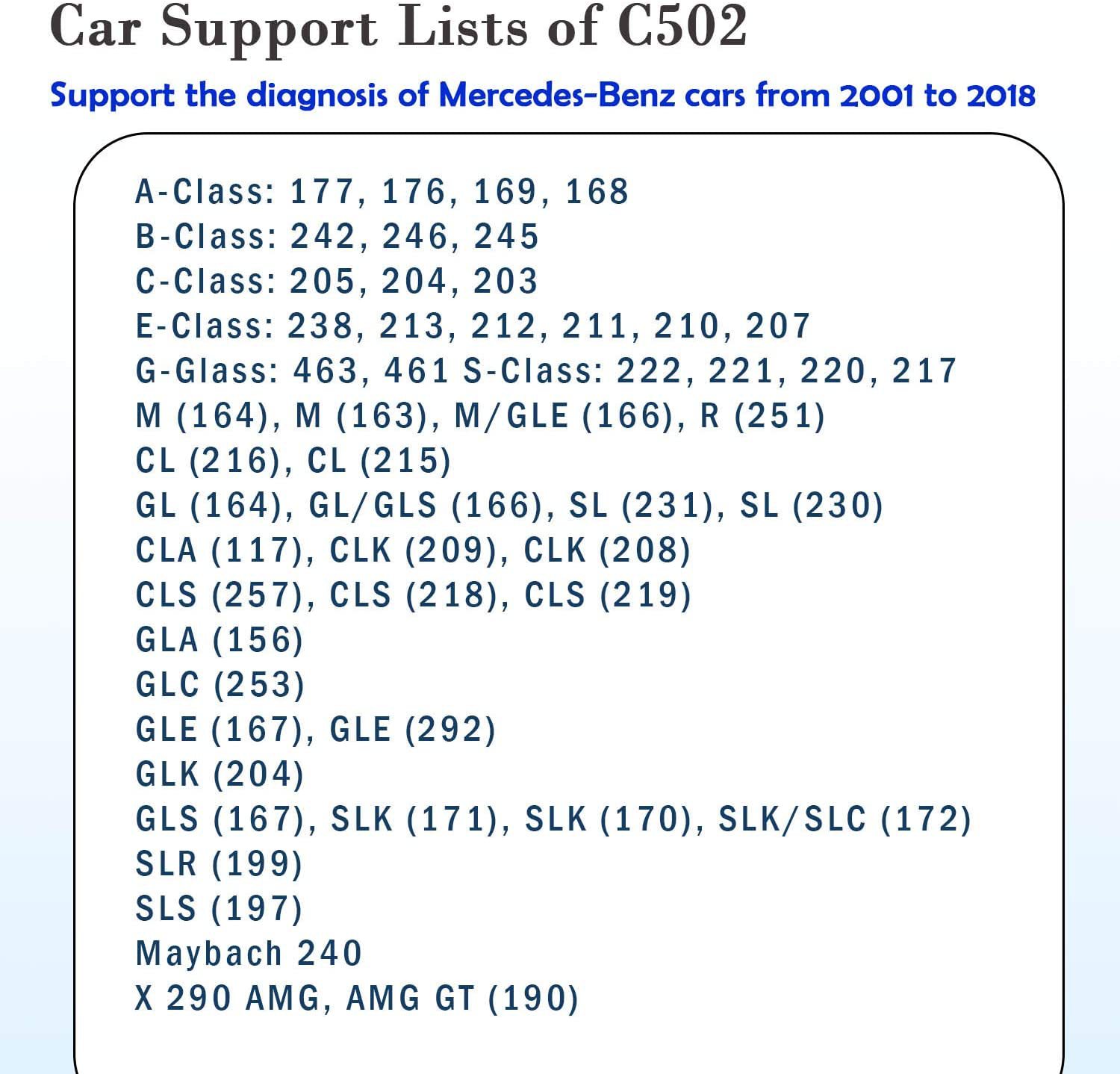 Creator C502 Benz & OBDII/EOBD SCANNER Genuine Automotive Fault Detection and Diagnostic Device