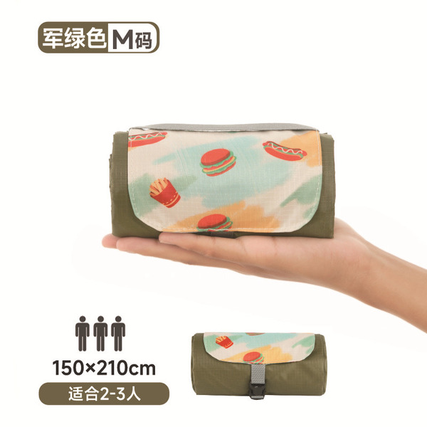 Handheld light and thin beach carpet for traveling for camping
