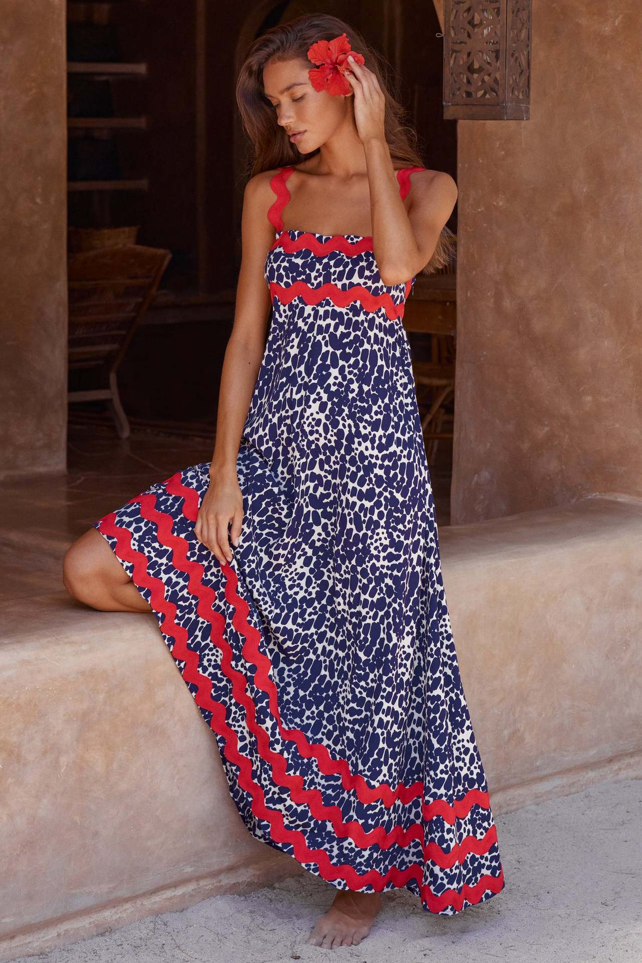 371g Weight Maxi Long Dress Dress Length Type Sleeveless Sleeve Length Regular Dress Dresses Type Polyester Fabric Type High Waist Waist Line Holiday, Travel Occasion Square Neck Neckline Regular Fit Fit Type Flower Pattern Summer, Spring Season Women's Gender Printing Design Vintage Style, Bohemian Style Wholesale Women's Vintage Style Bohemian Printing Flower Holiday Travel Square Neck Sleeveless Regular Dress 9