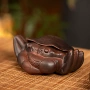 一体个性紫陶摆件茶滤