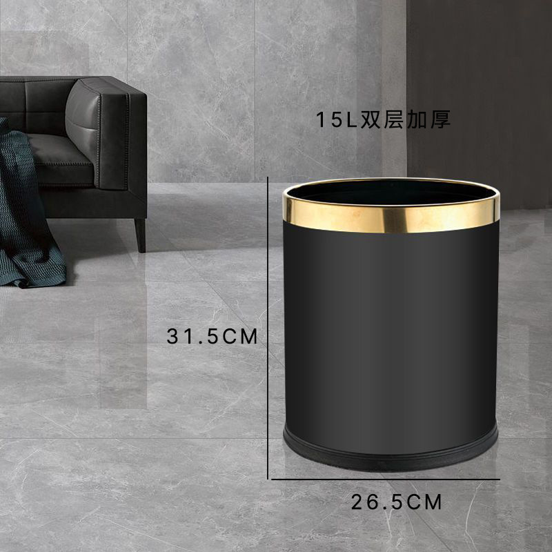 15L redondo doble tambor de plástico anillo de titanio
