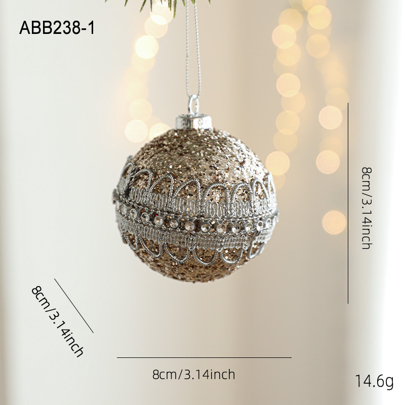 Nueva espuma de Navidad champagne colgante de sexo opuesto polvo brillante polvo adhesivo árbol de Navidad colgante decoración de colgante