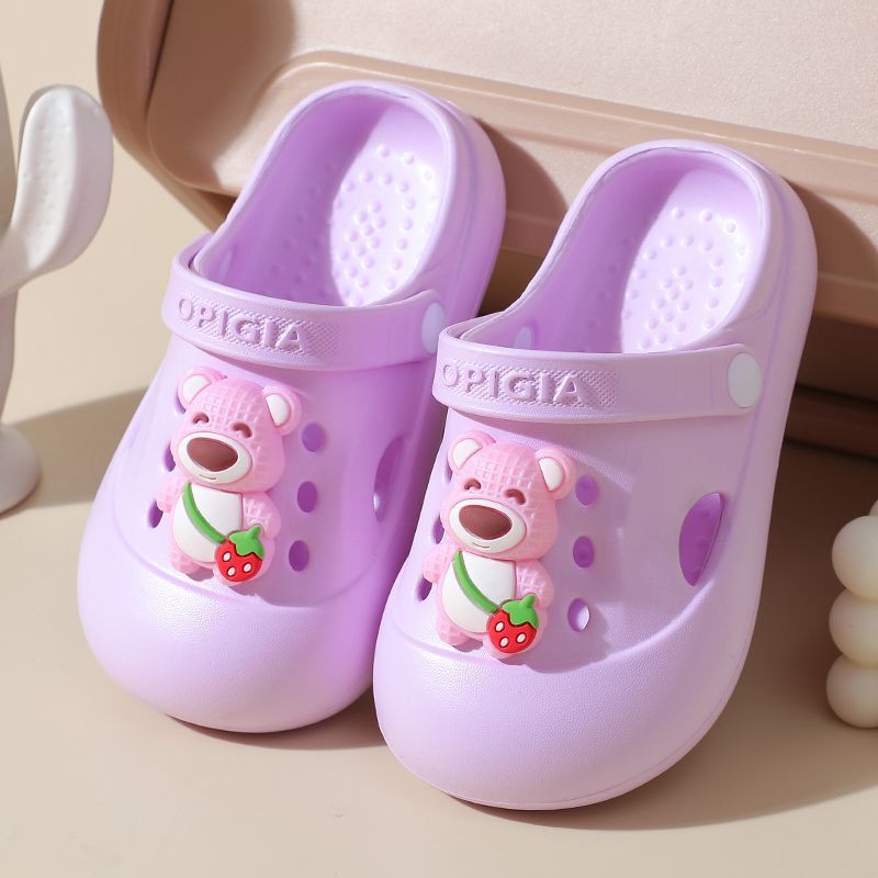 Strawberry Bear-Purple [업그레이드된 EVA 가볍고 편안하며 미끄럼 방지]