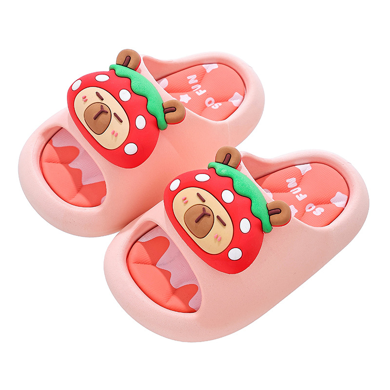 Capibara zapatillas de verano para niños, niños, hombres y mujeres, zapatillas de mierda antideslizante para padres e hijos, zapatillas de primavera para niños mayores y niños.