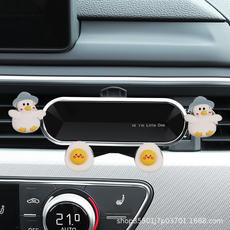 Coche soporte de teléfono móvil coche de navegación 2023 nuevo lindo conejo coche salida de aire coche soporte fijo marco