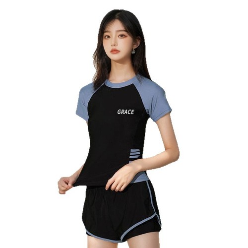 Women's Pure Desire Conservative Cover-Belly Slimming Student Sports Leisure Hot Spring Swimsuit 2025 New Fashion Split Style